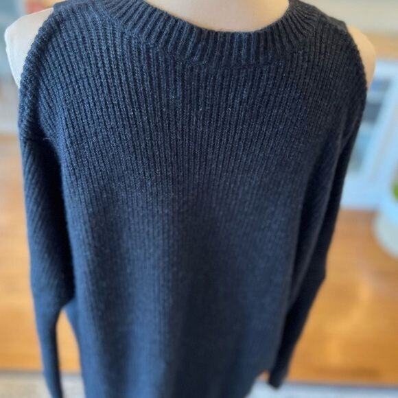 All Saints women’s sweater Size XS black wool alpaca blend Asymmetrical - Picture 8 of 12